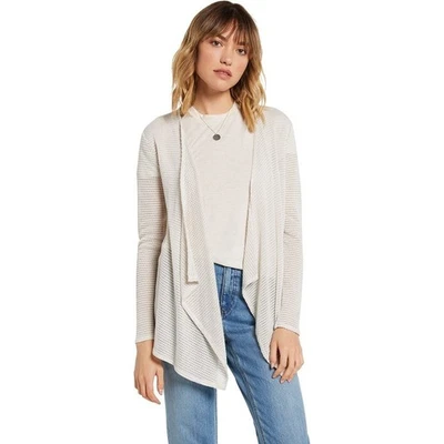 Volcom Go Go Wrap Cardigan Oatmeal Beige Textured Open Front Drape Size XL - Image 1 of 4