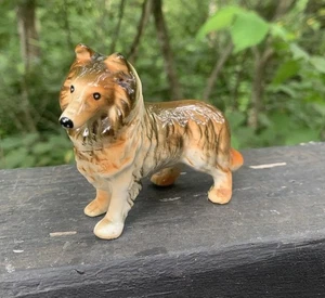 Vintage Midcentury Ceramic Standing Collie Dog Figurine~ Made In Japan - Picture 1 of 18
