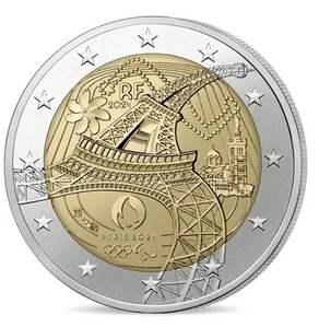 2 Euros Commémorative France 2024 Paris 2024 ''Tour Eiffel'' UNC - Imagen 1 de 1