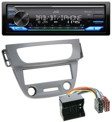 JVC Bluetooth DAB USB MP3 Autoradio für Renault Megane 3 Quadlock 09-14 grau - Bild 1 von 4