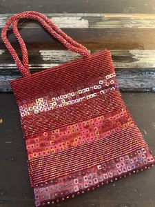 Vintage Marion Godart Hand Beaded & Sequined Bag - Picture 1 of 5