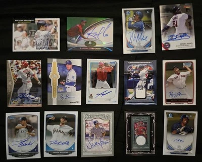 MLB 14 Auto and Jersey Relic Card Lot - Image 1 of 4