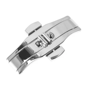 Hebilla de reloj de acero inoxidable doble botón cierre de despliegue para correa de reloj - Imagen 1 de 12