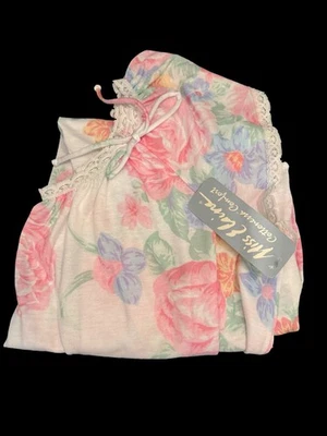 Camisón floral Miss Elaine vintage nuevo con etiquetas pijama de encaje de algodón suave Foto 1 de 4