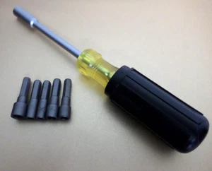 NUEVO Mango de destornillador de tuerca DeWalt con 5 brocas SAE: 5/32-9/32", 3/16 7/32 1/4" destornillador de tuerca - Imagen 1 de 2