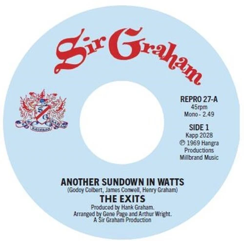 The Exits - Another Sundown In Watts / I Don't Want To Hear It [New 7" Vinyl] UK Foto 1 de 1