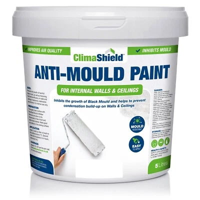 SmartSeal Anti Mould Paint WHITE for Walls and Ceilings 5yr Protection (4 Sizes) - Image 1 of 4