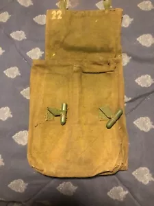 Old USSR 4 Cell Ak Magazine Pouch OD Green Canvas W/ Shoulder Strap - Picture 1 of 4