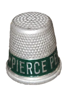 Antique Pierce Pennant Gas Oil Aluminum Advertising Thimble Petroliana NOS - Picture 1 of 6