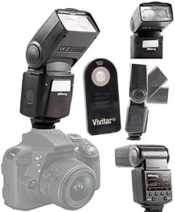 SPEEDLITE DEDICATED FLASH + REMOTE FOR CANON EOS REBEL T3I T4I T5I T6I T7I T8I - Picture 1 of 8