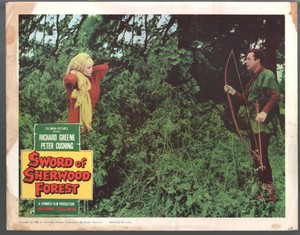 Sword of Sherwood Forest Lobby Card 1960-Richard Greene-Sarah Branch-Hammer F...