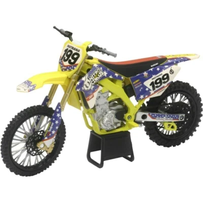 New Ray Toys 1:12 Travis Pastrana Nitro Circus Suzuki RMZ 450 Toy Model - Image 1 of 3