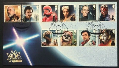 GB Buckingham 2019 Star Wars Set on First Day Cover - Pinewood Road Iver S/H/S - Image 1 of 2