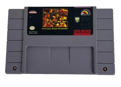 WWF Raw Super Nintendo SNES Wrestling Oval Circle SNS-006 1991 Original - Image 1 of 3