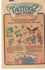 1982 Lakeside Tattooz Advertisement - Picture 1 of 1