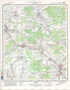 Mapa topográfico militar soviético ruso - PANDELYS (Lituania). 1:50K, 1991 - Imagen 1 de 8
