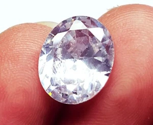 Cambodian White Zircon Oval Shape 6.15 Ct Loose Gemstone With Free Gift - Picture 1 of 7