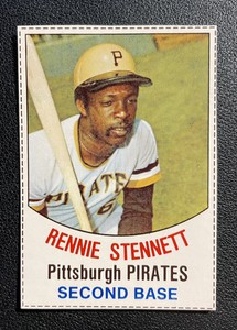 1977 Hostess #100 Rennie Stennett NM-MT No Creases Pittsburg Pirates Hand Cut