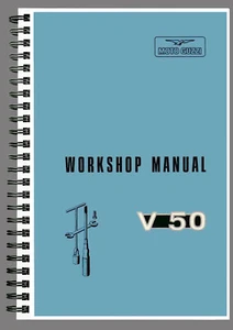 MOTO GUZZI V50 V 50 WORKSHOP MANUAL REPAIR TALLER SERVICE BOOK ON PAPER ENGLISH - Picture 1 of 3