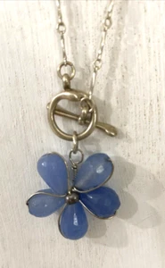 Schöner Anhänger blaue Blumen - Bild 1 von 22