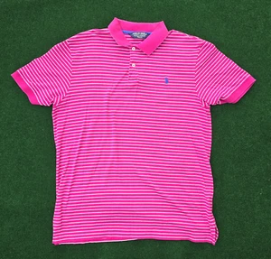 Polo Golf Ralph Lauren Short Sleeve Polo 100% Cotton Pro Fit Mens Sz Large Berry - Picture 1 of 6