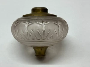 Antique Glass Font for Victorian Oil Table Lamp Fits #2 Burner SCA Frosted- #F10 - Picture 1 of 7
