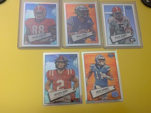 2022 Bowman CHROME University Card Lot of 5 Will Levis 1952 Jalen Carter Ringo