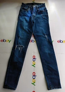 Aeropostale Women's Super High Rise Distressed Jegging Jeans Blue Size 4 - Picture 1 of 18