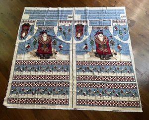 Mumm's the Word Christmas Apron & Mitt Fabric Panel Santa and Birdhouses 2 avail - Picture 1 of 6