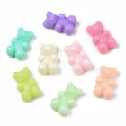 Teddy Bear Beads Mixed Pastel Colours Gummy Bear Style 18mm X 11mm 25pcs