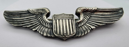 Original Sterling 925 WWII US Army Air Force Pilot Aviator Wings Pin ...