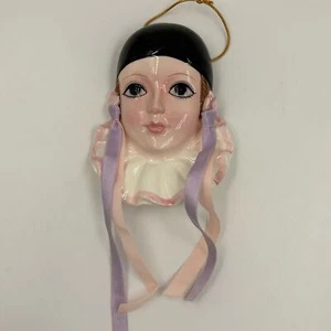 Ornamento da parete vintage Schmid Pierrot mimo ceramica giapponese anni 80 - Foto 1 di 6