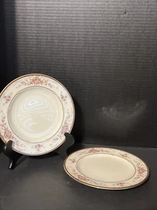 2- NORITAKE BONE CHINA SALAD PLATE BRENTLY PATTERN - Picture 1 of 4