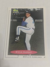 1991 STEVE KARSAY Myrtle Beach Hurricanes Card! Blue Jays Christ The King HS, NY