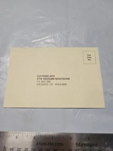 Electronic arts sega genesis registration card Insert 8/94 - Picture 1 of 2