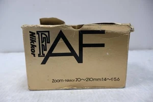 N3414 Y With Original Box Nikon Af Zoom Nikkor 70-210Mm F/4 F/5.6 Lens Need Repa - Picture 1 of 8