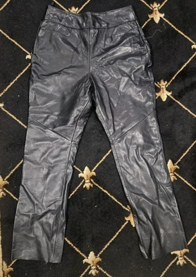 Kenneth Cole Women 100% Genuine Leather Pants Sz 12 - Image 1 of 4