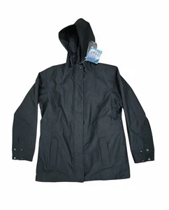LL BEAN Womens NWT H2OFF Primaloft Rain Jacket Lined Large Regular Black 287471 - Picture 1 of 7