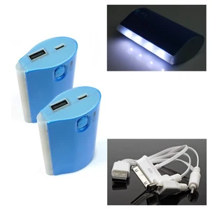 2 5200MAH PORTABLE BATTERY CHARGER USB BLUE NOKIA LUMIA 920 1020 HTC ONE Z10 Q10 - Photo 1 sur 1