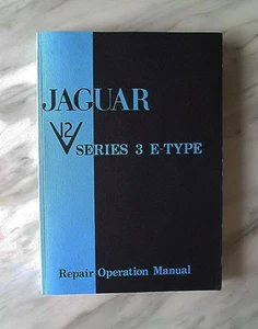 GENUINE JAGUAR E TYPE SERIES 3 / V12 WORKSHOP MANUAL. P/N E165/3 Excellent condn - Picture 1 of 11