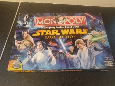Monopoly Star Wars Saga Edition Board Game  Set Collectible 2005 1 card missing - Image 1 of 4