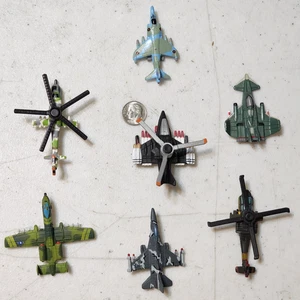 Micro Machines Flugzeuge Hubschrauber Galoob Menge 7 Zug Landschaft Spur N oder Z - Bild 1 von 16
