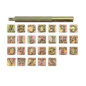 27 Pieces Leather Stamping Tool Set, 26 Letters Alphabet Stamps Steel Punch T... - Picture 1 of 7