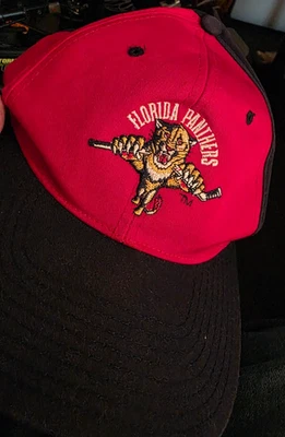 Винтажная регулируемая бейсболка 90-х Florida Panthers красный цвет блок SGA - Изображение 1 из 4
