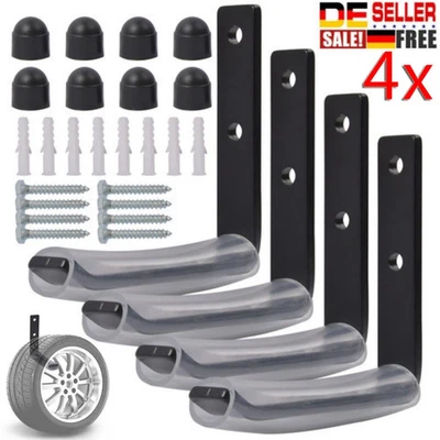 Reifen Wandhalterung für 4 Felgen Autoreifen Wandhaken Reifenhalter Haken Set - Bild 1 von 4