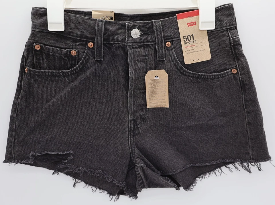 Levi's Women's 501 Original Shorts Lunar Black 27 US 4
