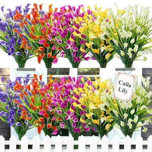 1/2/5Pcss 33cm Calla Lily Artificial Flowers Fake Flowers Garden Wedding - Picture 1 of 17