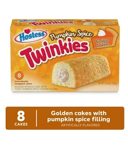 2 Stück - Hostess Limited Edition 🎃 Pumpkin Spice Twinkies • 8 Stück BB: Okt/2025 - Bild 1 von 5