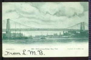 A Loeffler 1903 View of the Williamsburg Bridge New York NY Vintage Postcard - Picture 1 of 1