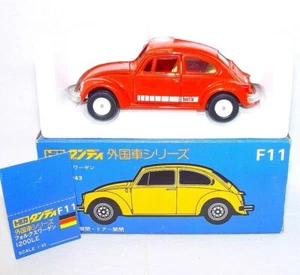 Tomica DANDY Japan 1:43 VOLKSWAGEN BEETLE "Beetle Striping" Red Model Car MIB`85 - Picture 1 of 7
